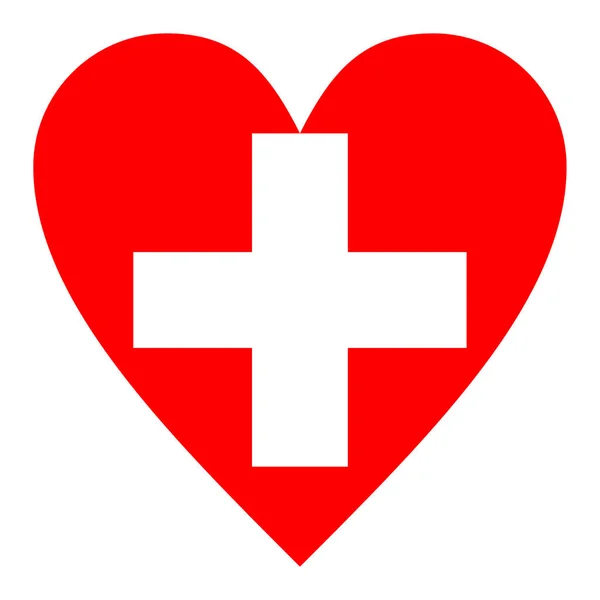 Amo Suíça Aka Confederação Suíça Isolado Sobre Fundo Branco — Fotografia de Stock