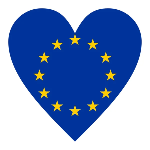 Amo Europa Unione Europea Isolata Sfondo Bianco — Foto Stock