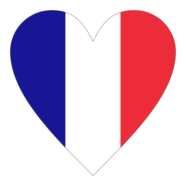 Люблю Францію Ізольованою Через Біле Тло — стокове фото