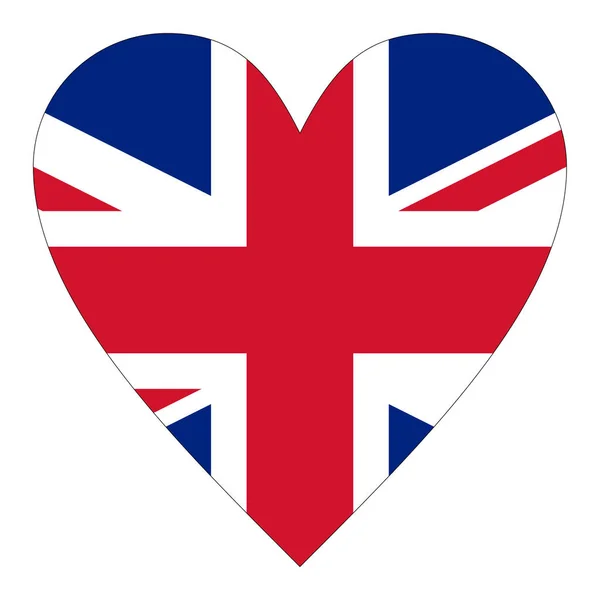 Люблю Великобританию Изолированную Белом Фоне Границами — стоковое фото