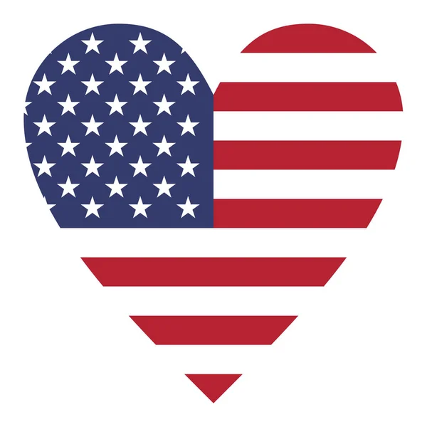 Aime Les États Unis États Unis Amérique Isolé Sur Fond — Photo