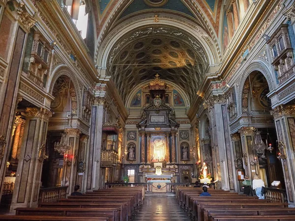 Τουριν Ιταλια Circa Οκτωβριοσ 2022 San Carlo Borromeo Εκκλησία Εσωτερικό — Φωτογραφία Αρχείου