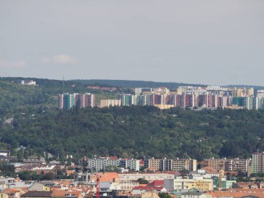 Çek Cumhuriyeti 'nin Brno kentindeki hava manzarası