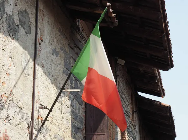 Włoska Flaga Narodowa Włochy Europa — Zdjęcie stockowe