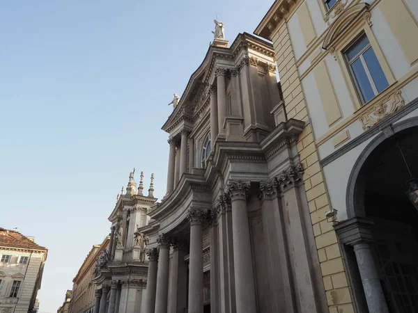 San Carlo Borromeo Santa Cristina Kerk Turijn Italië — Stockfoto