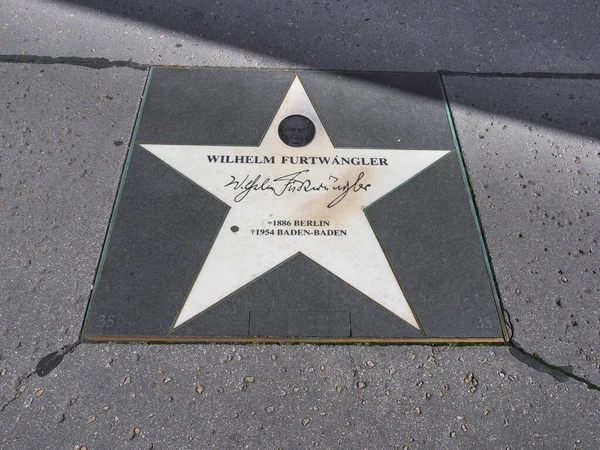 Vienna Austria Circa September 2022 Walk Fame Star Musician Wilhelm — Stock Photo, Image