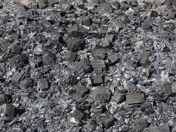 Μαύρο Κάρβουνο Στάχτες Από Την Καύση Του Ξύλου — Φωτογραφία Αρχείου