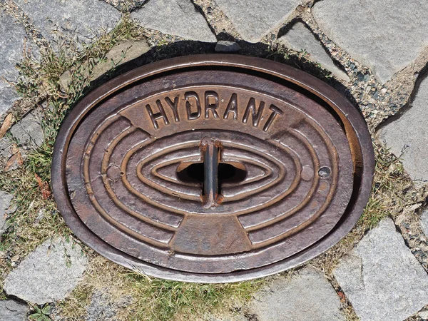 Detail Průchodu Hydrantů Ulici — Stock fotografie