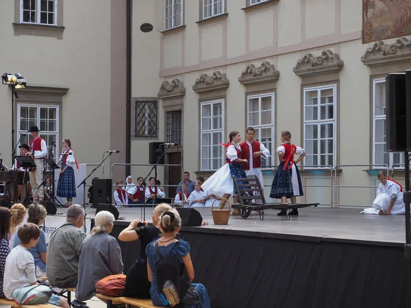 Brünn Tschechische Republik Circa September 2022 Mezinarodni Folklorni Festival Translation — Stockfoto