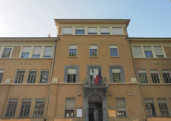 Turin Italië Circa Oktober 2022 Liceo Cavour Translation Cavour Lyceum — Stockfoto