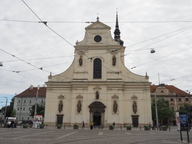 BRNO, CZECH REPUBLIC - CRCA EPTEMİ 2022: Aziz Thomas 'ın Kostel svateho Tomase Tercümesi