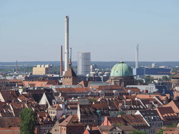 ドイツ ニュルンベルク市の空中風景 — ストック写真