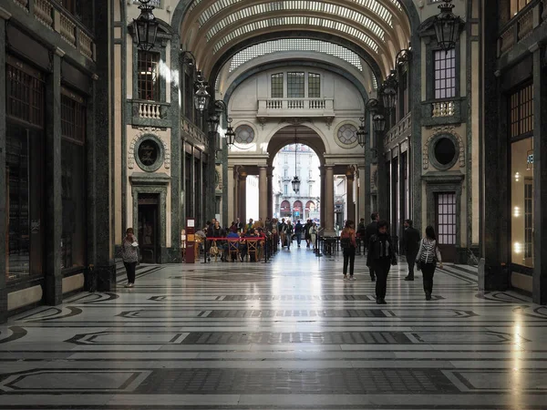 Turin Italien Circa September 2022 Menschen Der Galleria San Federico — Stockfoto