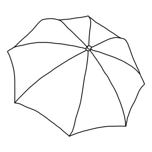 Ručně Kreslený Čárový Výtvarný Ilustrace Deštníku — Stock fotografie