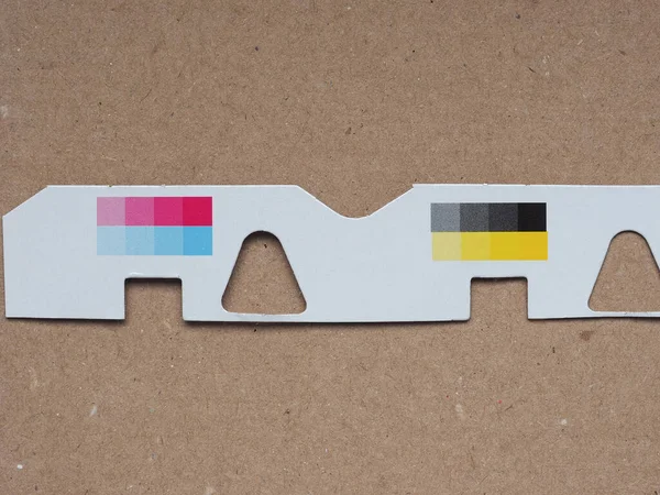 Colour Bars Printed Trim Area Density Quality Control — Stockfoto