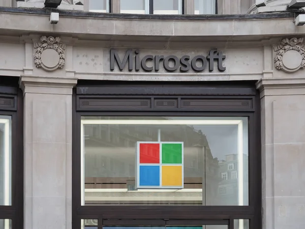 Londra Regno Unito Circa Ottobre 2022 Microsoft Store Sign — Foto Stock