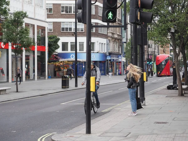 London Circa Październik 2022 Ludzie Oxford Street — Zdjęcie stockowe