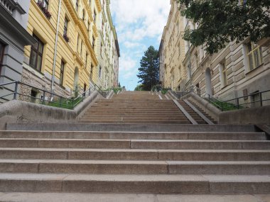 Çek Cumhuriyeti 'nin Brno kentindeki Schodova Caddesi' nin Adımları