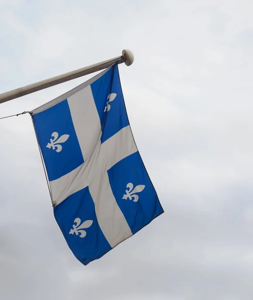 Canadese Nationale Vlag Van Quebec Canada Amerika — Stockfoto