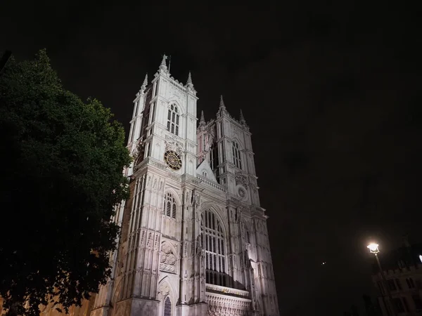 Iglesia Anglicana Abadía Westminster Por Noche Londres Reino Unido — Foto de Stock