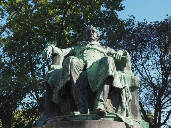 Goethedenkmal Çevirisi Goethe Anıtı Heykeltıraş Edmund Hellmer Tarafından Yaklaşık 1900 — Stok fotoğraf
