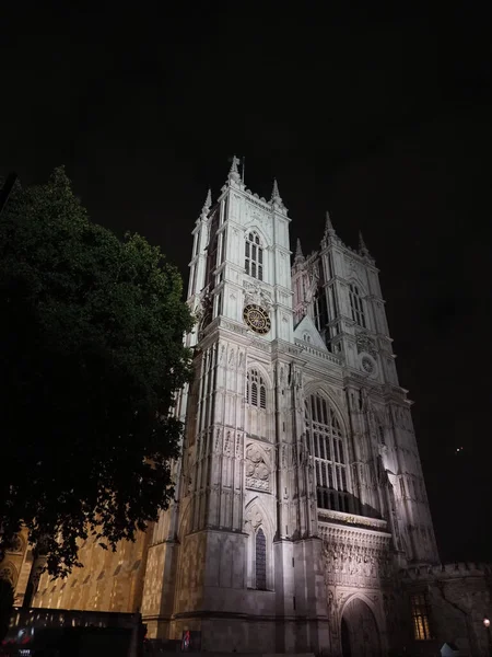 Iglesia Anglicana Abadía Westminster Por Noche Londres Reino Unido —  Fotos de Stock