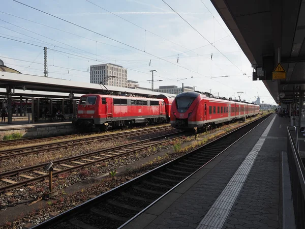 Nuernberg Tyskland Circa Juni 2022 Tåg Vid Centralstationen Nuernberg Hauptbahnhof — Stockfoto