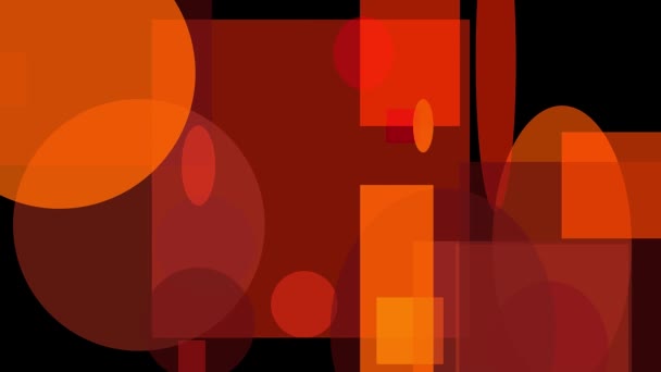 Abstrakter Hintergrund Mit Roten Und Gelben Formen — Stockvideo