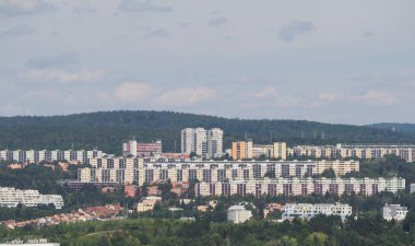 Çek Cumhuriyeti 'nin Brno kentindeki hava manzarası