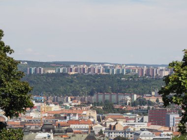 Çek Cumhuriyeti 'nin Brno kentindeki hava manzarası