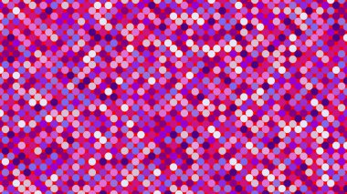 violet polka dots pattern over red useful as a background