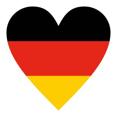 Almanya 'yı beyaz arka planda yalnız seviyorum.