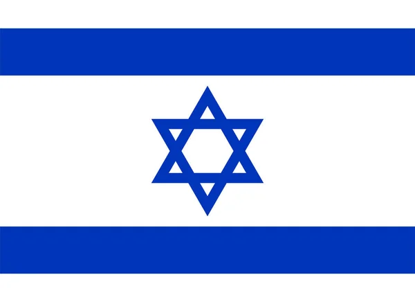 Bandiera Nazionale Israeliana Israele Asia — Vettoriale Stock