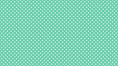 white polka dots pattern over medium aquamarine useful as a background