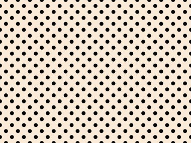 black polka dots pattern over antique white useful as a background