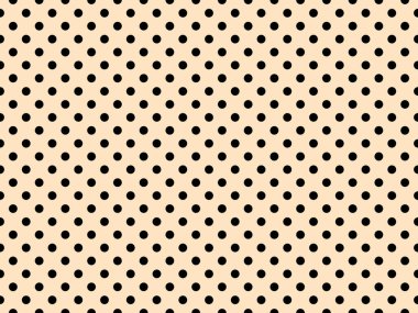 black polka dots pattern over bisque useful as a background