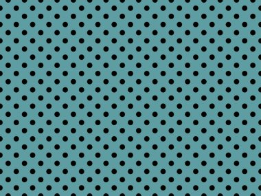 black polka dots pattern over cadet blue useful as a background