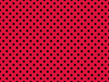 black polka dots pattern over crimson useful as a background