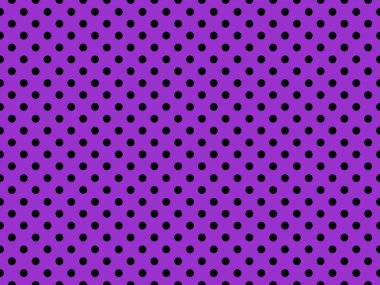 black polka dots pattern over dark orchid useful as a background