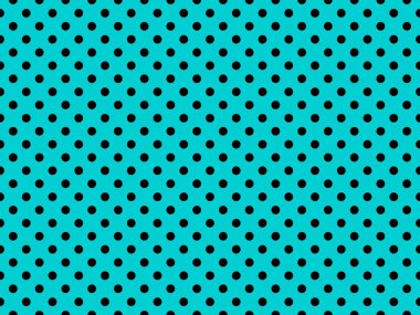 black polka dots pattern over dark turquoise useful as a background