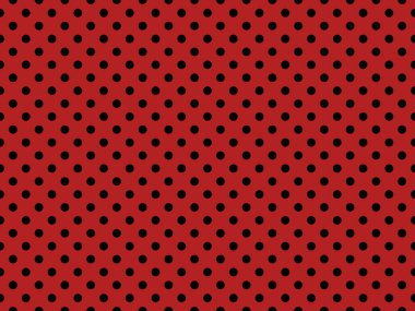 black polka dots pattern over firebrick useful as a background
