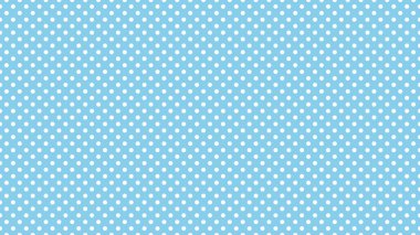 white polka dots pattern over sky blue useful as a background