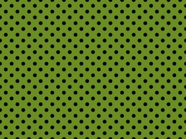 black polka dots pattern over olive drab useful as a background