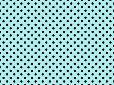 black polka dots pattern over pale turquoise useful as a background