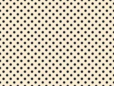 black polka dots pattern over papaya whip useful as a background