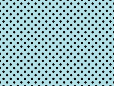 black polka dots pattern over powder blue useful as a background