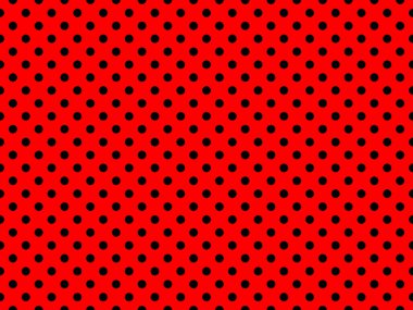 black polka dots pattern over red useful as a background