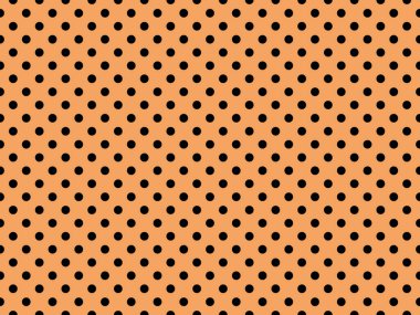black polka dots pattern over sandy brown useful as a background