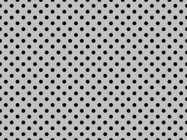 black polka dots pattern over silver useful as a background