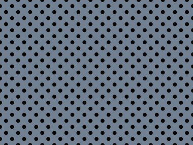 black polka dots pattern over slate gray useful as a background